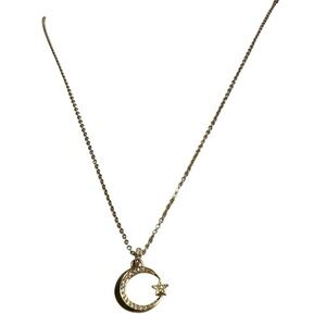 Swarovski Crescent Moon and Star Necklace